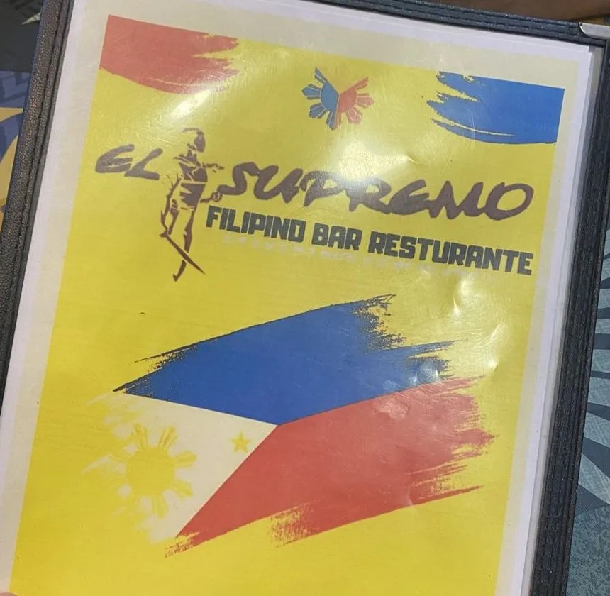 Nuestra carta con la bandera filipina